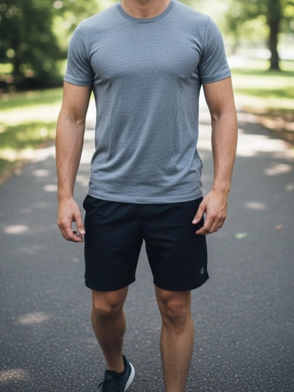 Lululemon Men's Grey Heather Crew Neck Tee | Fits S/M